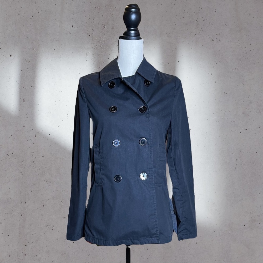 Oleg Cassini Black Peacoat - Dark Academia Core - Size XS